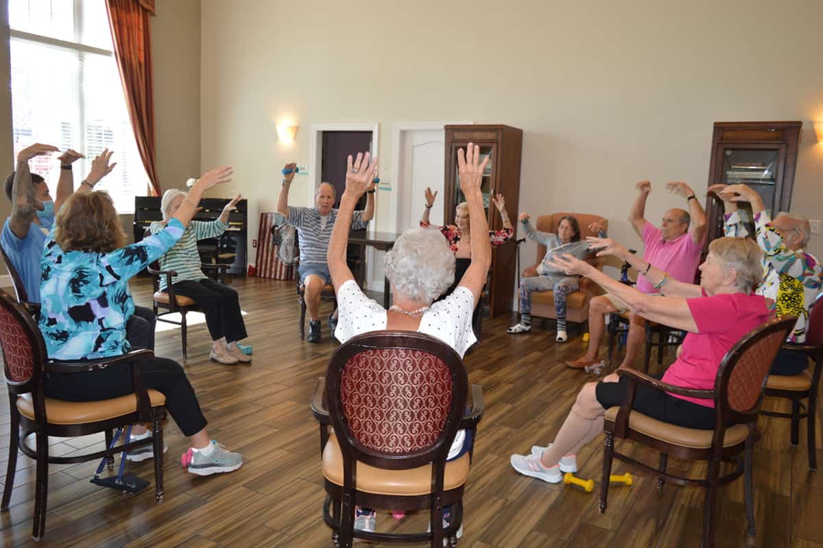 inspired living living options assisted living exercise class