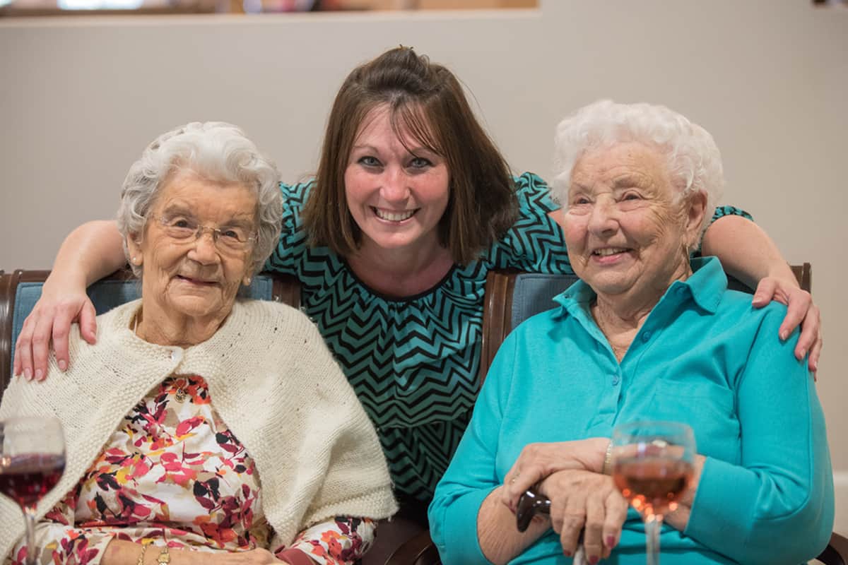 inspired living living options assisted living smiling ladies
