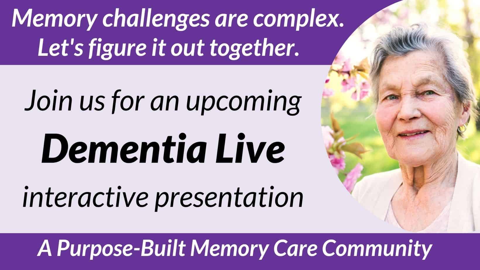 Dementia Live flyer Facebook Cover